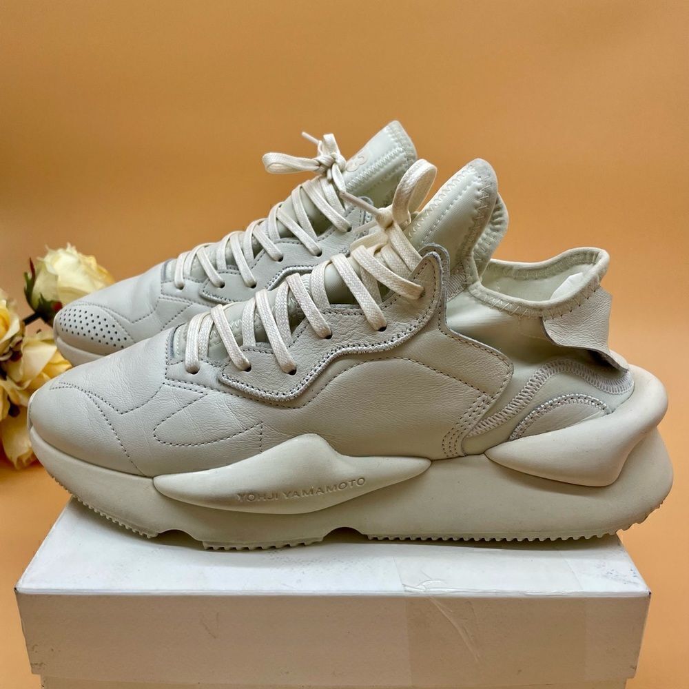 Men’s Y-3 leather sneakers, size 10